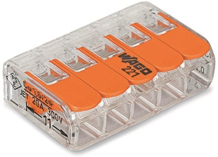 Carregue imagem no visualizador da galeriaLigador Wago p/flexíveis 5X2,5mm (25un) 221-415