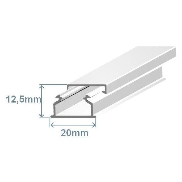 Cargue la imagen en el visor de la galería, Calha técnica 20X12,5 mm branca EFAPEL 10030 CBR