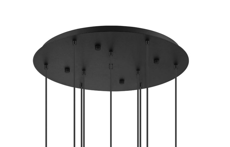 Cargue la imagen en el visor de la galería, Candeeiro de Tecto Suspenso Moderno Eglo Bernabeta 39708 Preto Ø 580mm
