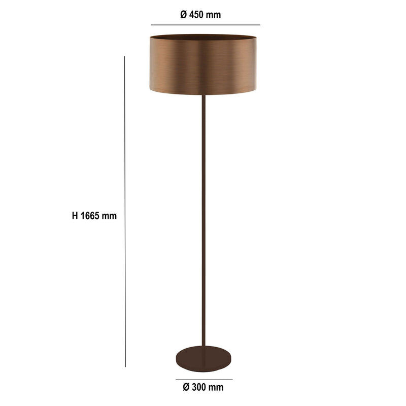 Chargez l'image dans la visionneuse de la galerie, Candeeiro de Pé Eglo Saganto 39358 Castanho