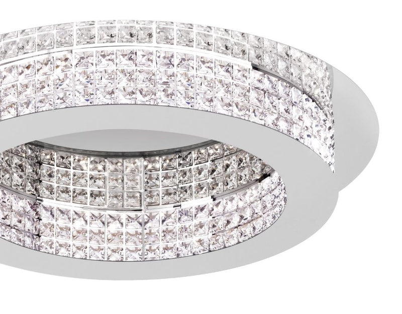 Cargue la imagen en el visor de la galería, Plafon Eglo Principe 39402 Ø700mm Cromado