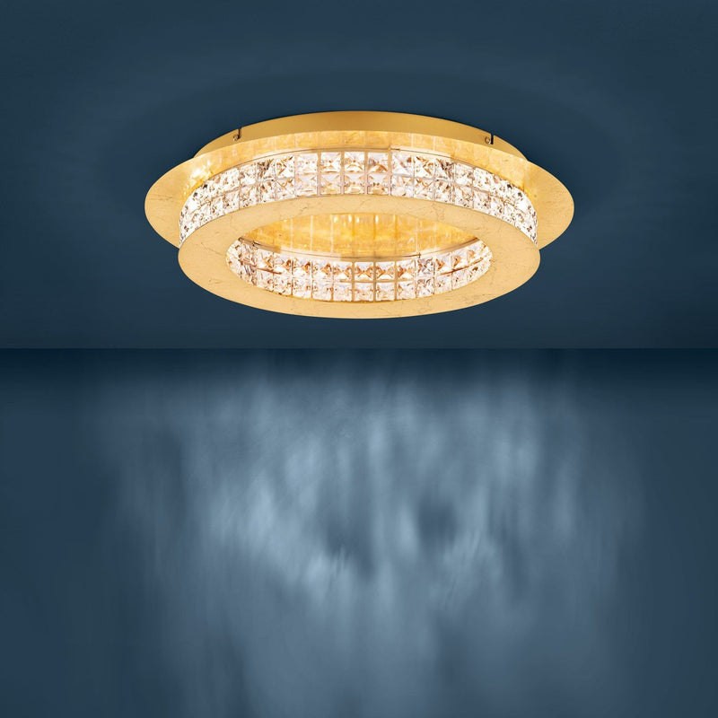 Cargue la imagen en el visor de la galería, Plafon Eglo Principe 39405 Ø500 mm Dourado