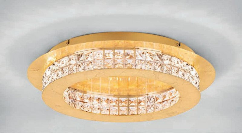 Cargue la imagen en el visor de la galería, Plafon Eglo Principe 39406 Ø700mm Dourado