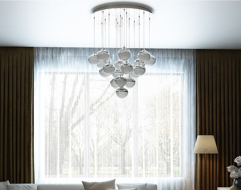 Cargue la imagen en el visor de la galería, Candeeiro de Tecto Suspenso Moderno Eglo Mioglia - 39528 Ø 810 mm