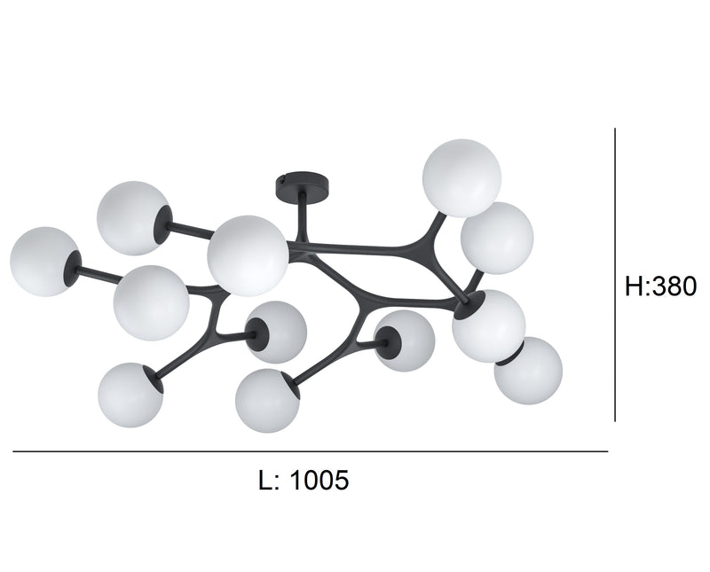Load image into Gallery viewer, Plafon Eglo Maragall Preto 39529