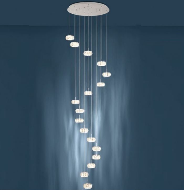 Chargez l'image dans la visionneuse de la galerie, Candeeiro de Tecto Suspenso Moderno Eglo Corliano 1 - 39546 Ø780mm