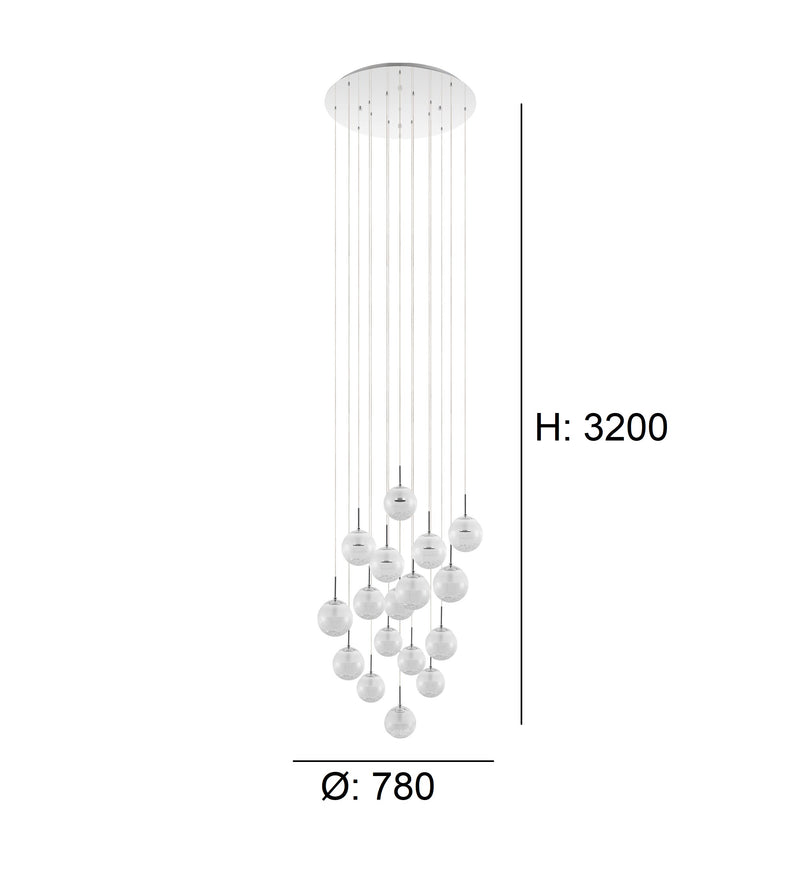 Chargez l'image dans la visionneuse de la galerie, Candeeiro de Tecto Suspenso Moderno Eglo Montefio 2 LED 39547 Ø780mm