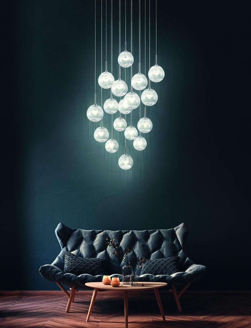 Chargez l'image dans la visionneuse de la galerie, Candeeiro de Tecto Suspenso Moderno Eglo Montefio 2 LED 39547 Ø780mm