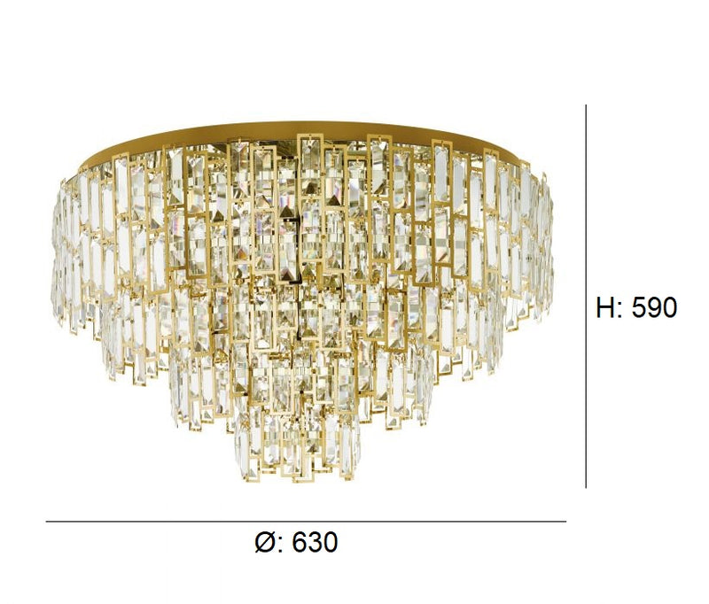 Load image into Gallery viewer, Plafon Eglo Calmeilles Dourado 39611 Ø630