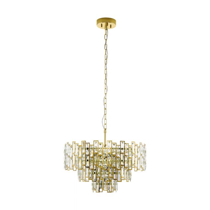 Chargez l'image dans la visionneuse de la galerie, Candeeiro de Tecto Suspenso Eglo Calmeilles Dourado 39613 Ø630mm