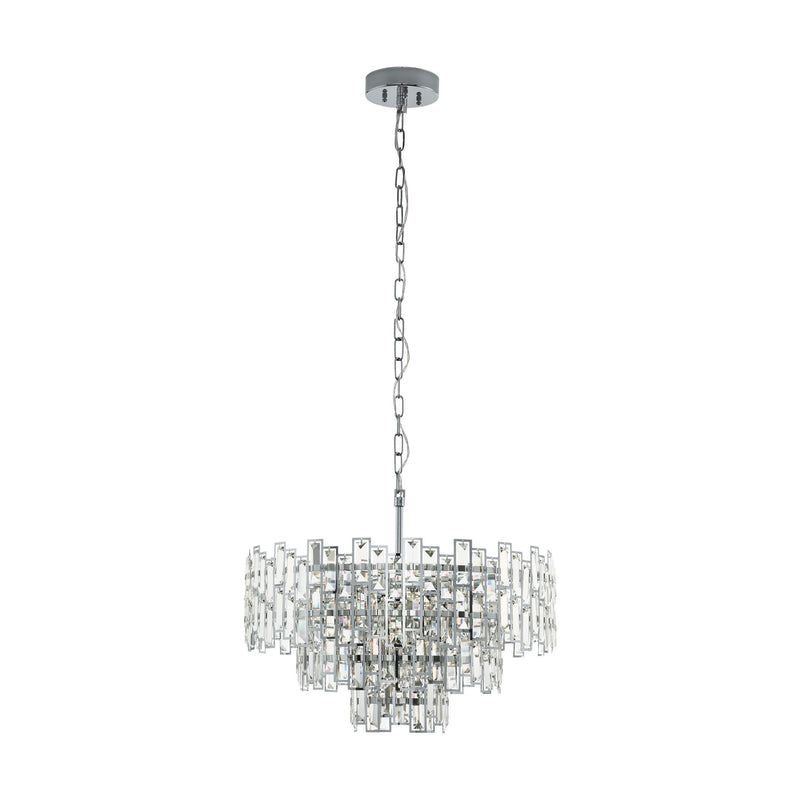 Carregue imagem no visualizador da galeriaCandeeiro de Tecto Suspenso Moderno Eglo Calmeilles 1 Cromado 39626 Ø630mm