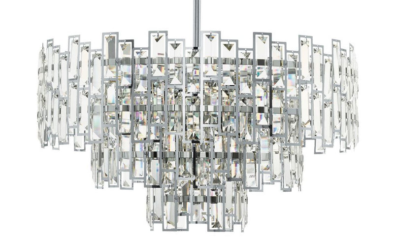 Carregue imagem no visualizador da galeriaCandeeiro de Tecto Suspenso Moderno Eglo Calmeilles 1 Cromado 39626 Ø630mm