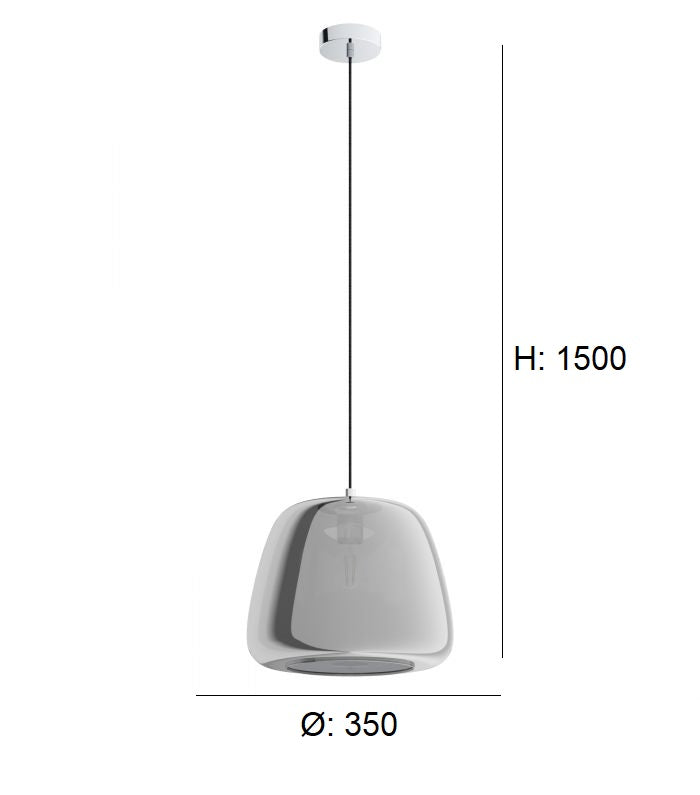 Carregue imagem no visualizador da galeriaCandeeiro de Tecto Suspenso Moderno Eglo Albarino 39665 Ø350mm