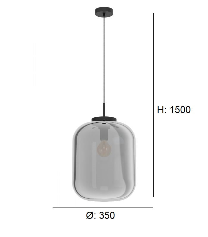 Load image into Gallery viewer, Candeeiro de Tecto Suspenso Moderno Eglo Bulciago 39674 Ø 350mm