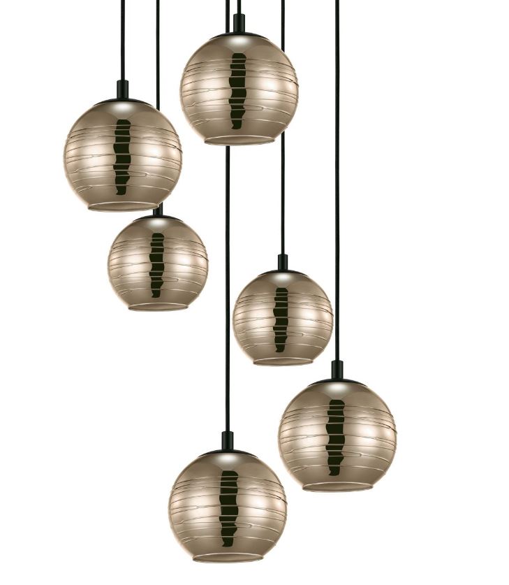 Cargue la imagen en el visor de la galería, Candeeiro de Tecto Suspenso Moderno Eglo Lemorieta 39687 Ø 570mm