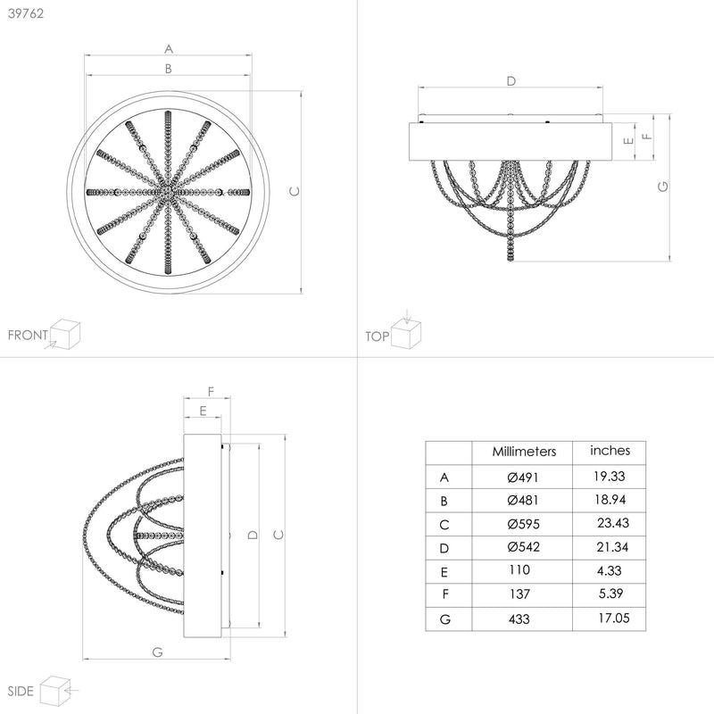 Load image into Gallery viewer, Plafon Eglo Berlona Cristais Ø595MM - 39762