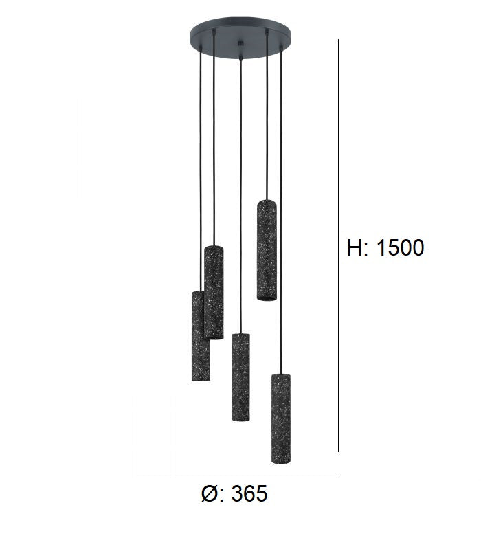 Cargue la imagen en el visor de la galería, Candeeiro de Tecto Suspenso Eglo Moderno Mentalona 39823 Ø365mm