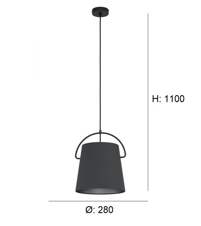 Chargez l'image dans la visionneuse de la galerie, Candeeiro de Tecto Suspenso Eglo Granadillos 39865 Ø 280mm