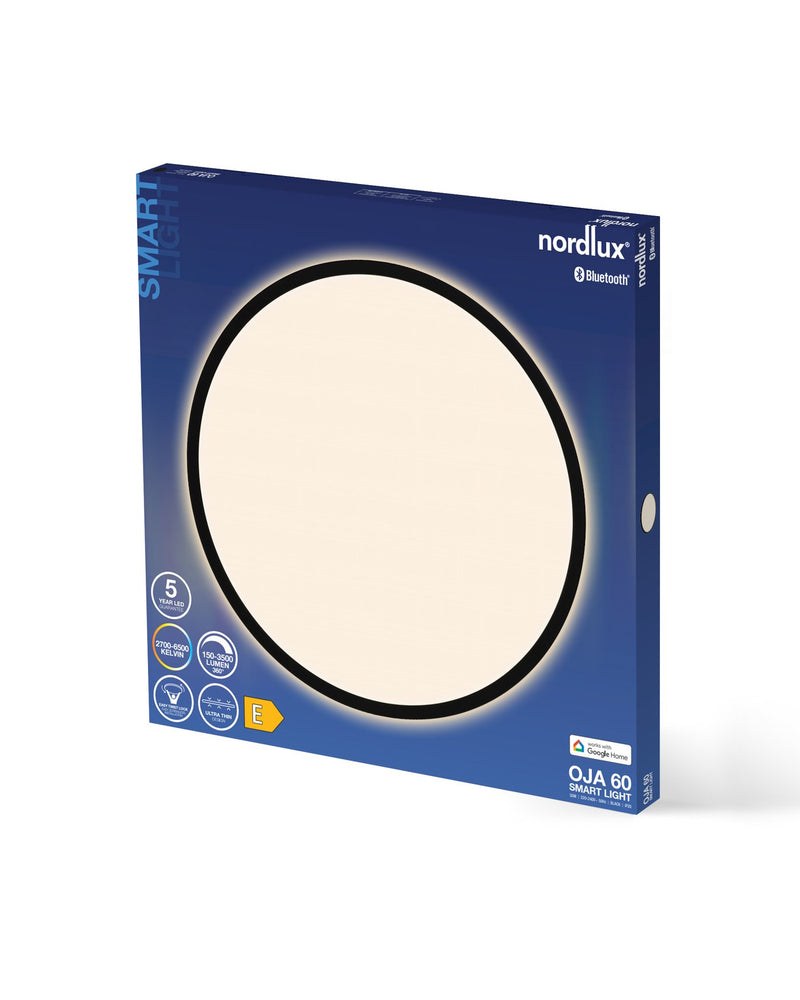 Load image into Gallery viewer, Candeeiro de Teto Ultra Fino Preto Regulável Oja Smart 60 NORDLUX