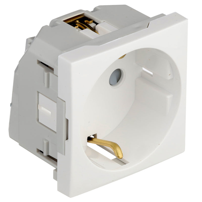 Chargez l'image dans la visionneuse de la galerie, Tomada efapel shucko com alvéolos planos e obturador branco e branco_mate_45129