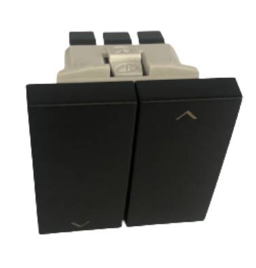 Cargue la imagen en el visor de la galería, Botão de duplo de comutação de persiana efapel 45283 SPM Preto mate Série Quadrado 45 Siza Vieira