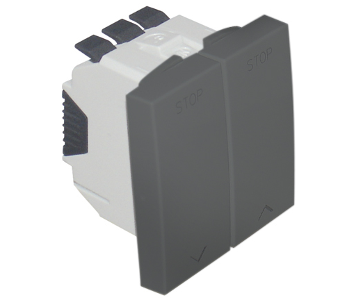 Load image into Gallery viewer, Inversor De Persiana Efapel com encravamento mecânico de 2 Módulos em alumina 45295 SAL - Série Quadro 45