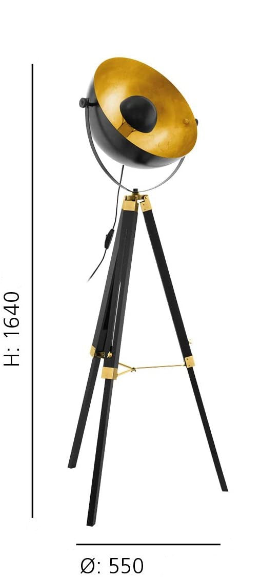 Load image into Gallery viewer, Candeeiro de Pé Eglo Vintage Eglo Covaleda Ouro 49618