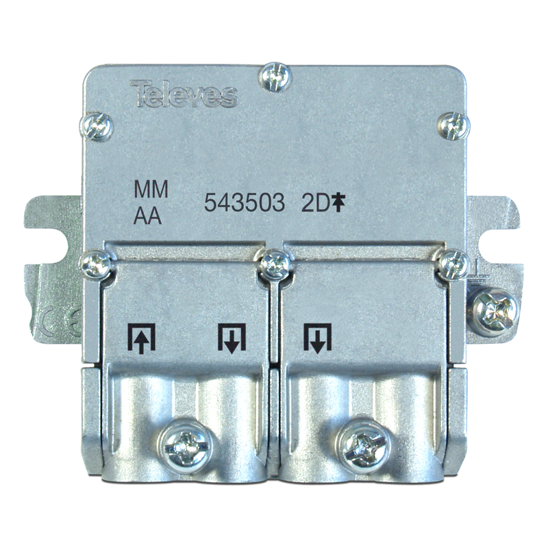 Load image into Gallery viewer, Mini Repartidor de sinal TV televes 543503 2 saídas EasyF 2D 5...2400MHz 4,3/4dB