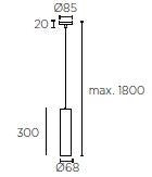 Load image into Gallery viewer, LEDS C4 Candeeiro de tecto PIPE 00-5456-05-23