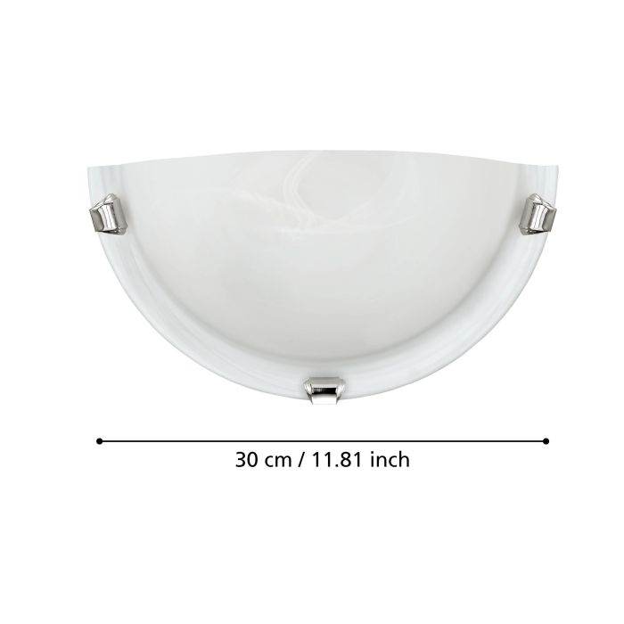 Cargue la imagen en el visor de la galería, Aplique de Parede com Vidro Alabastro Branco SALOME EGLO