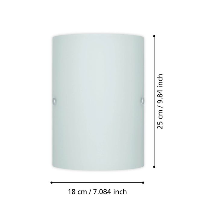 Load image into Gallery viewer, Aplique de Parede com Vidro Branco Acetinado e Níquel Mate TROY 3 EGLO