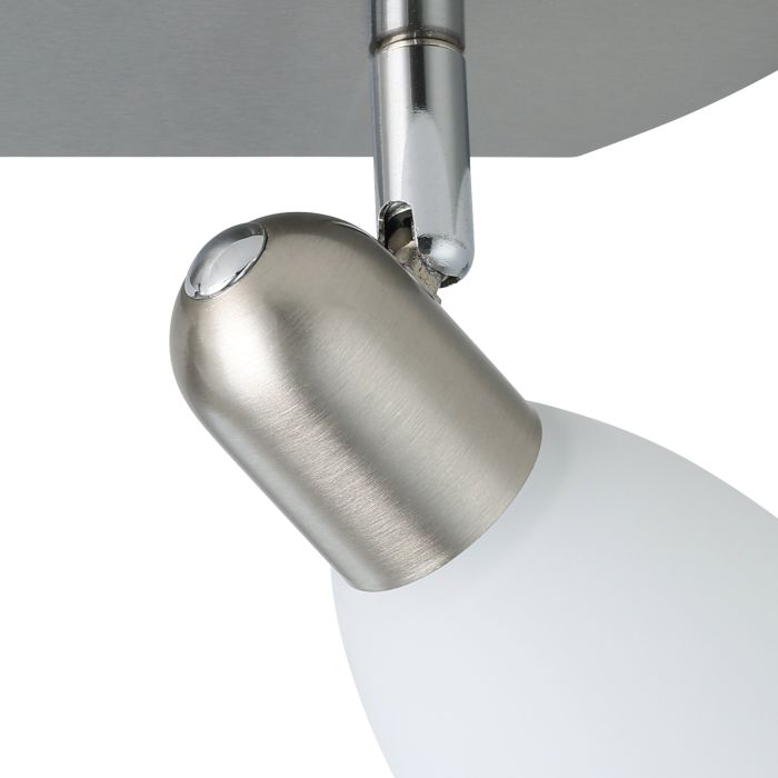 Cargue la imagen en el visor de la galería, Foco de Teto com Dois Focos Móveis e Vidro Branco Acetinado ENEA EGLO