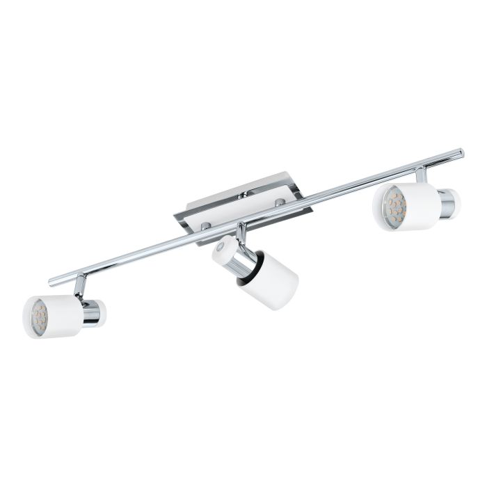 Cargue la imagen en el visor de la galería, Foco LED de Teto com Estrutura Metálica Branca e Cromada DAVIDA EGLO