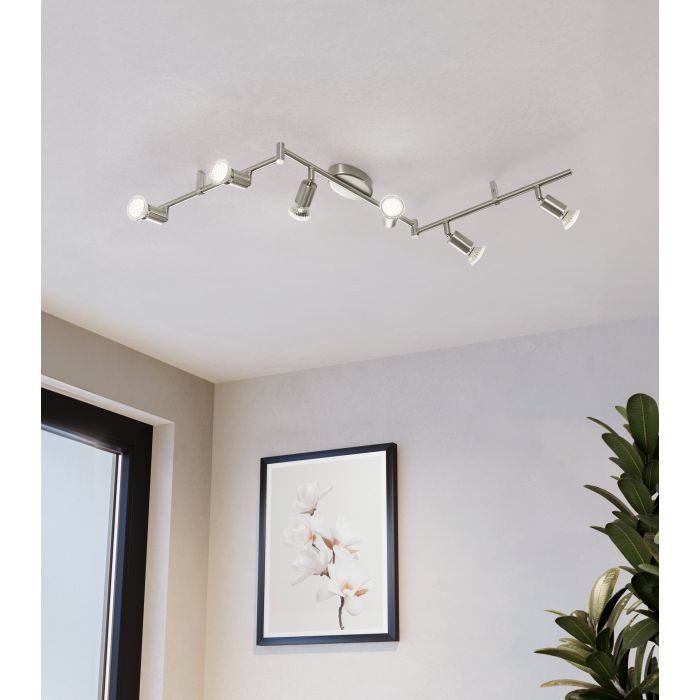 Cargue la imagen en el visor de la galería, Foco LED de Parede e Teto com 6 Cabeças Ajustáveis BUZZ-LED EGLO