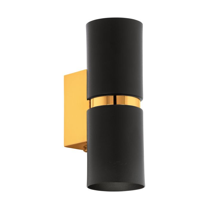 Load image into Gallery viewer, Aplique de Parede LED Preto e Dourado PASSA EGLO