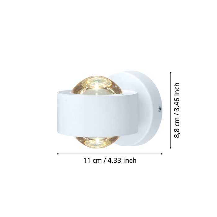Load image into Gallery viewer, Aplique de Parede LED com Corpo Redondo em Alumínio ONO 2 EGLO