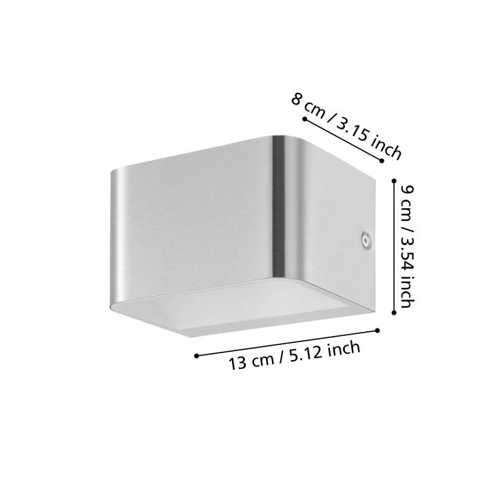 Load image into Gallery viewer, Aplique de Parede LED com Corpo Cubo Níquel Mate SANIA 4 EGLO