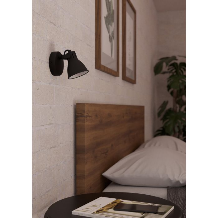 Cargue la imagen en el visor de la galería, Candeeiro de Teto com 2 Focos LED Preto e Creme SERAS 2 EGLO