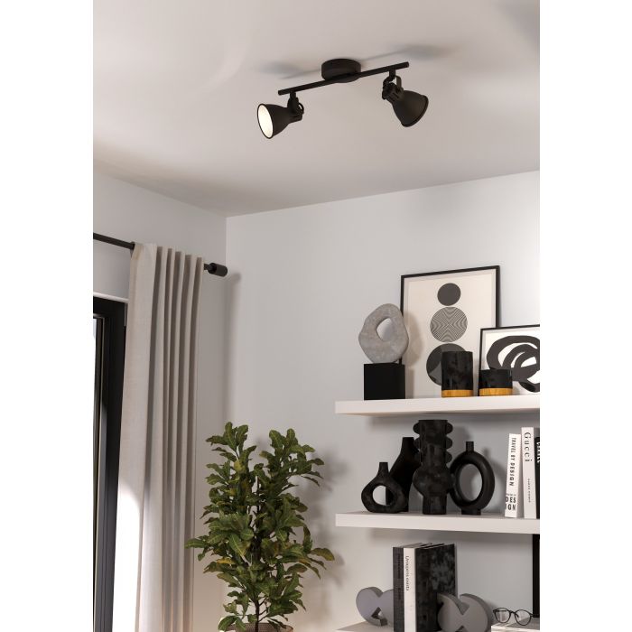 Cargue la imagen en el visor de la galería, Foco LED de Teto Ajustável com 2 Projetores SERAS 2 EGLO