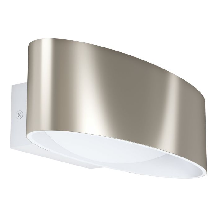 Load image into Gallery viewer, Aplique de Parede LED Curvo em Metal Níquel Mate MACCACARI EGLO