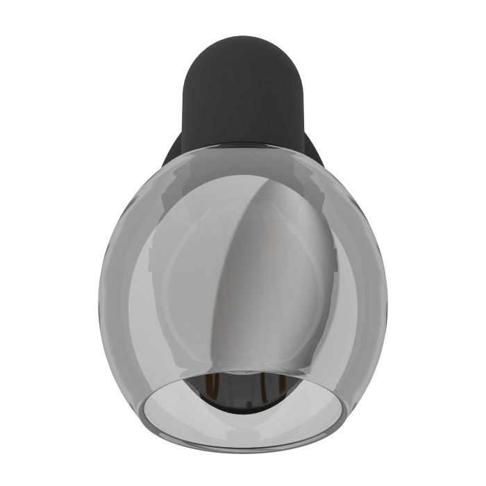 Load image into Gallery viewer, Foco de Parede e Teto com Corpo Redondo em Metal Preto POLLICA EGLO