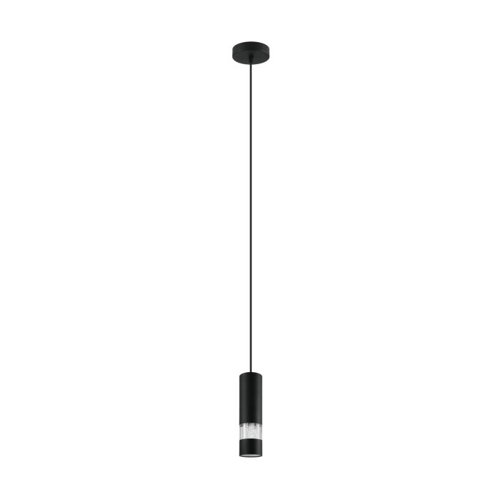 Cargue la imagen en el visor de la galería, Candeeiro de teto suspenso com difusor cilíndrico e efeito bolhas BERNABETA EGLO