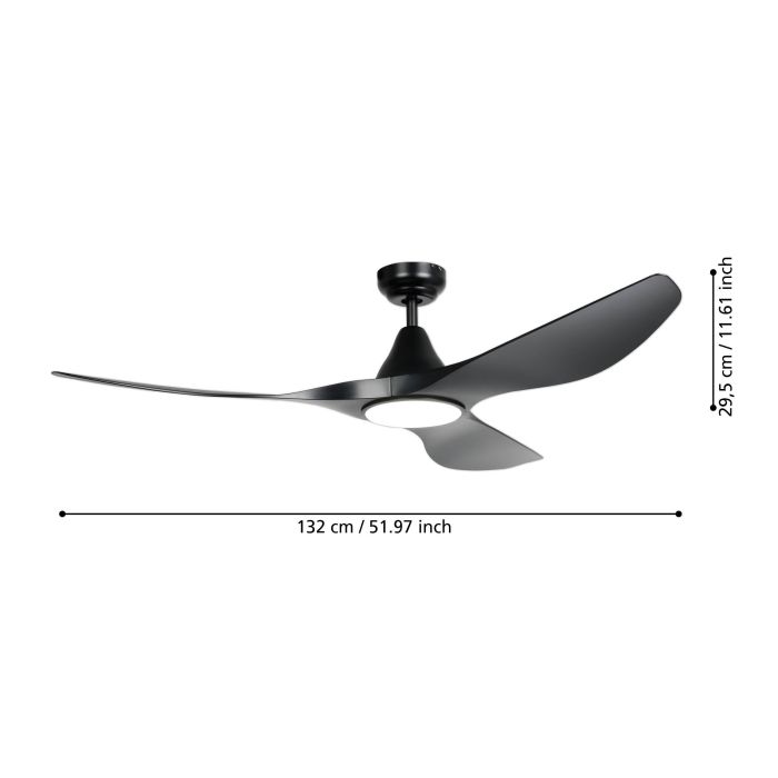 Chargez l'image dans la visionneuse de la galerie, Ventoinha de Teto com Iluminação LED PORTSEA EGLO