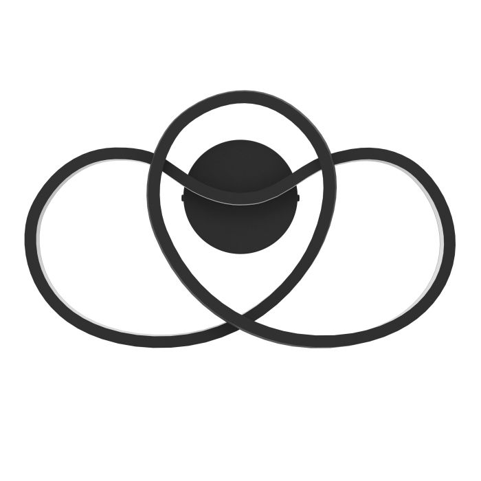 Cargue la imagen en el visor de la galería, Aplique de Parede LED com Design Moderno em Alumínio Preto GIANELLA EGLO