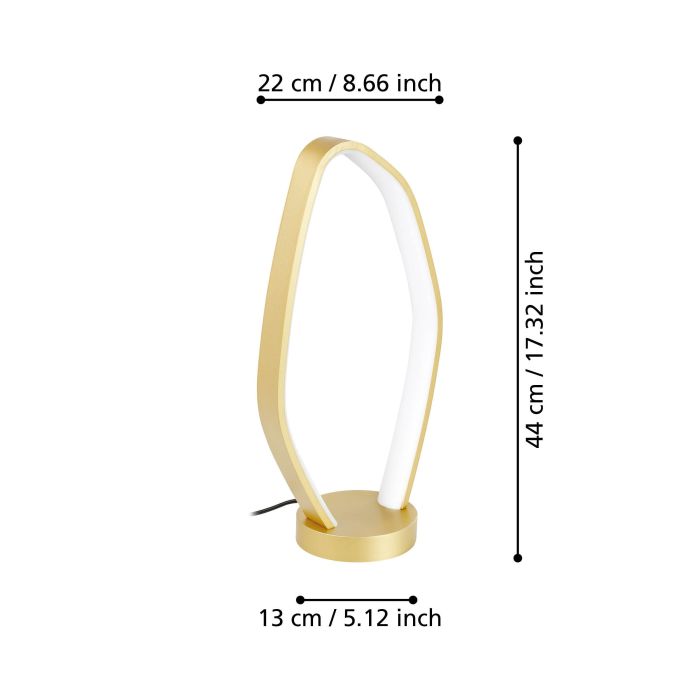Load image into Gallery viewer, Candeeiro de Mesa LED em Latão Escovado VALLEROSA EGLO