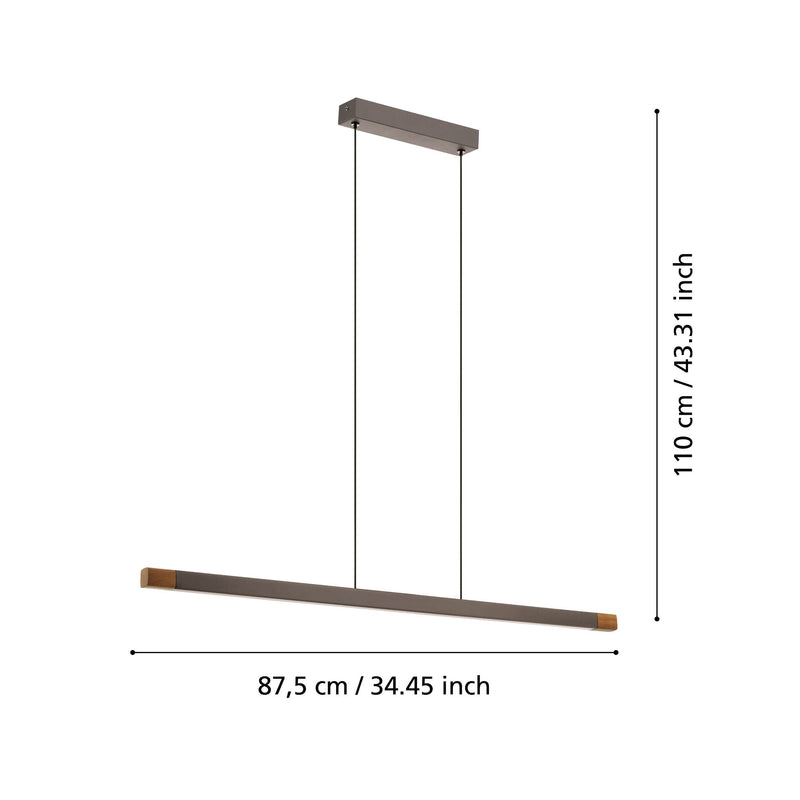 Cargue la imagen en el visor de la galería, Candeeiro de Tecto Suspenso Led Lisciana Eglo 900174
