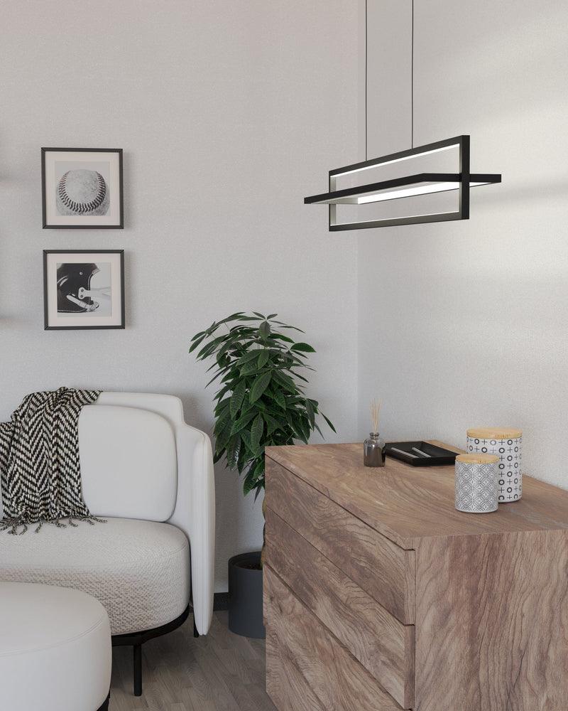 Cargue la imagen en el visor de la galería, Candeeiro de Tecto Suspenso Eglo Siberia Led 900466