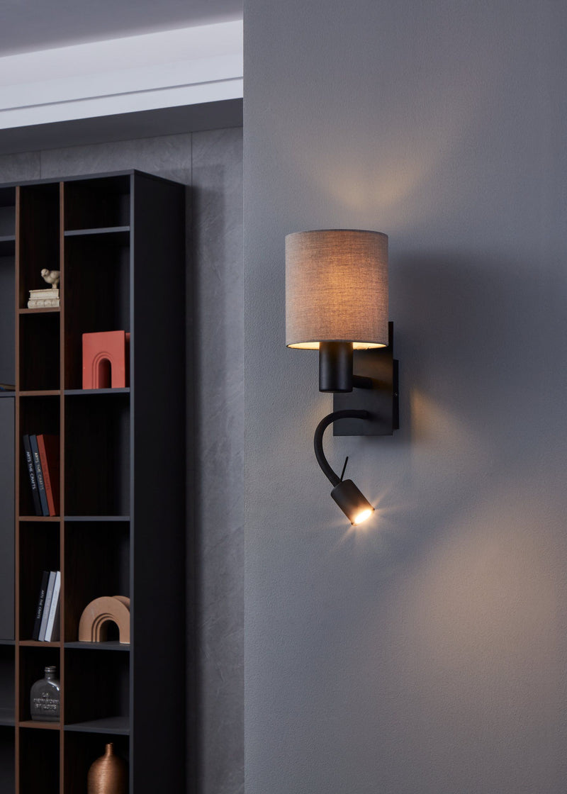 Load image into Gallery viewer, Aplique de Parede Eglo Pasteri Led Preto 900701