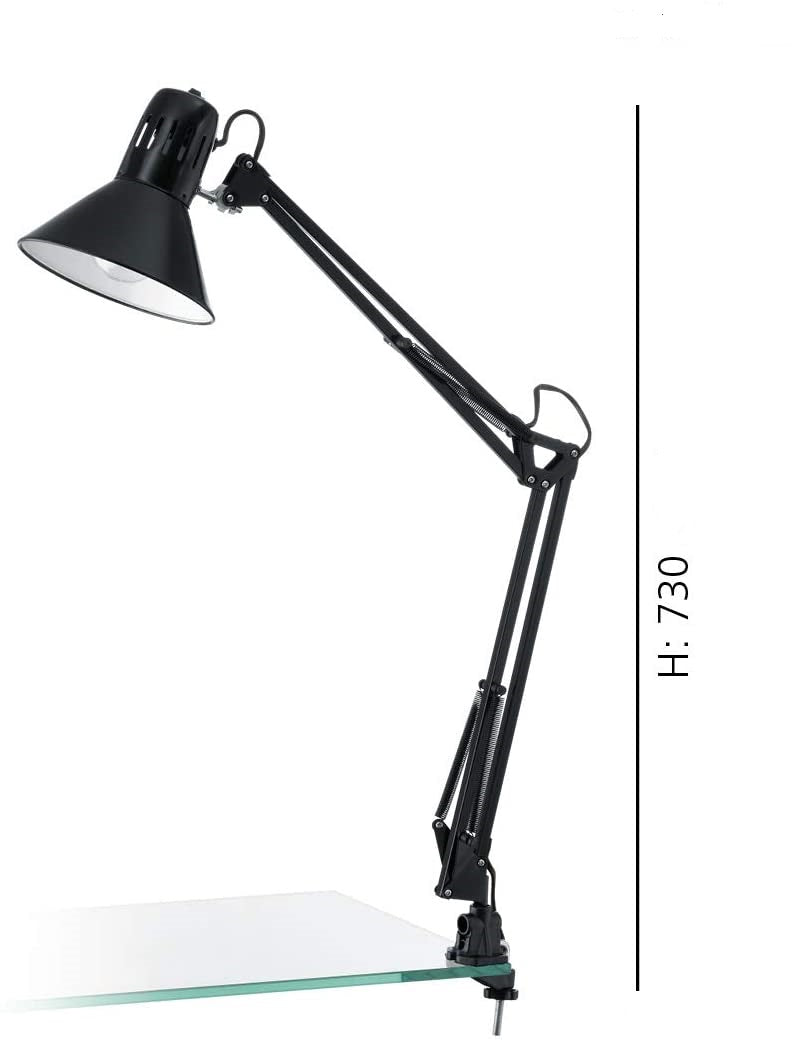 Load image into Gallery viewer, Candeeiro de Secretária Eglo Firmo Preto 90873