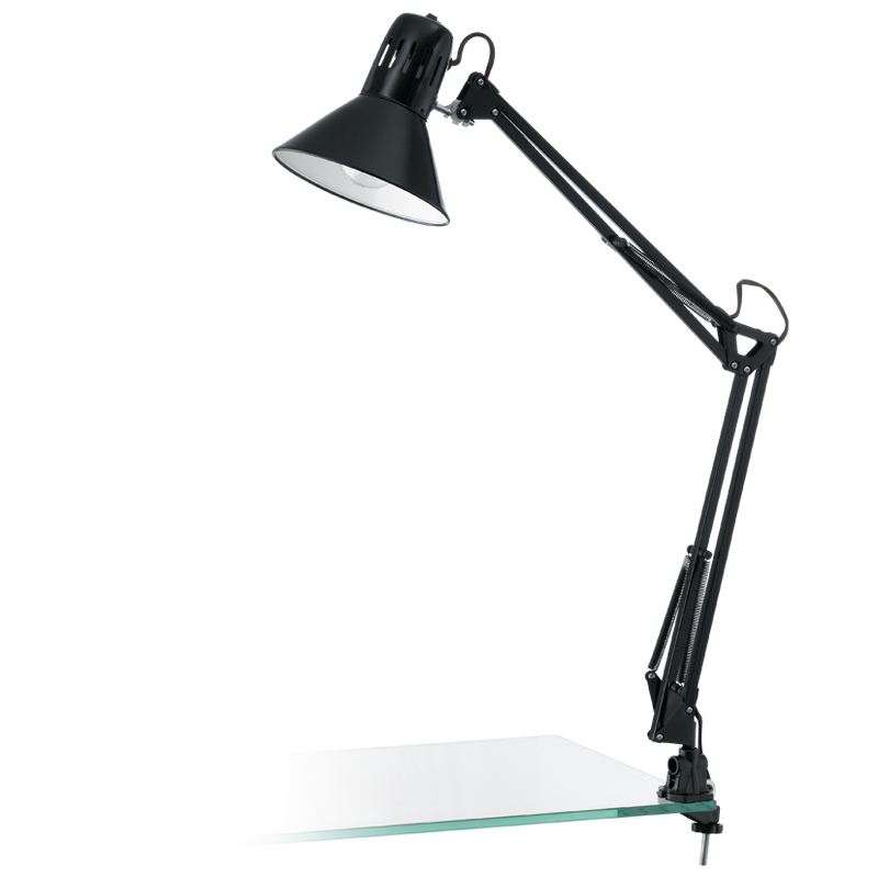 Load image into Gallery viewer, Candeeiro de Secretária Eglo Firmo Preto 90873